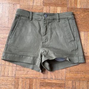 Green Twill High waist Everlane Shorts